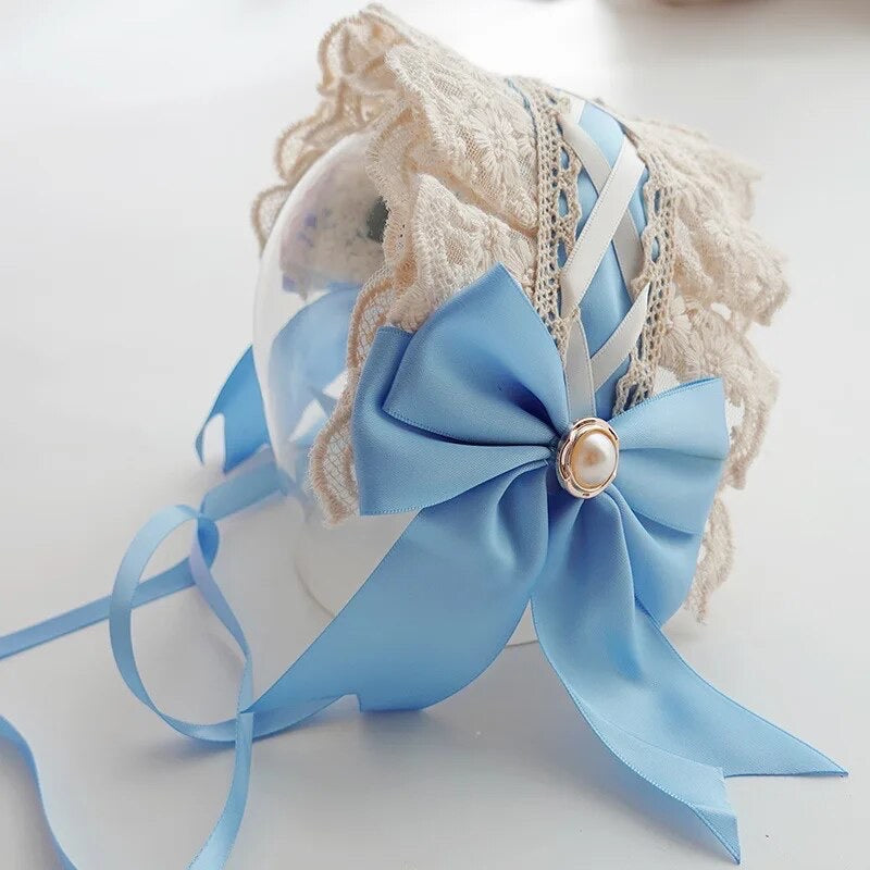 Girls Lace Vintage Headbands With Bows