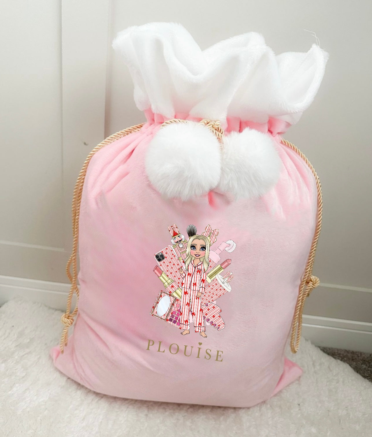 Pink Luxury P Louise Pom Pom Sack