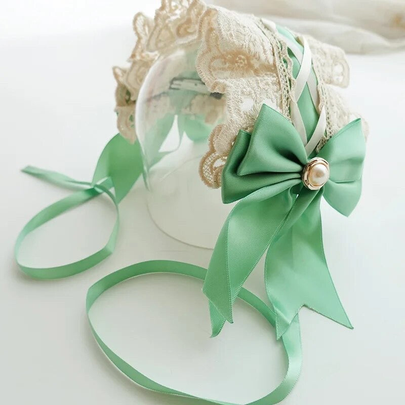 Girls Lace Vintage Headbands With Bows