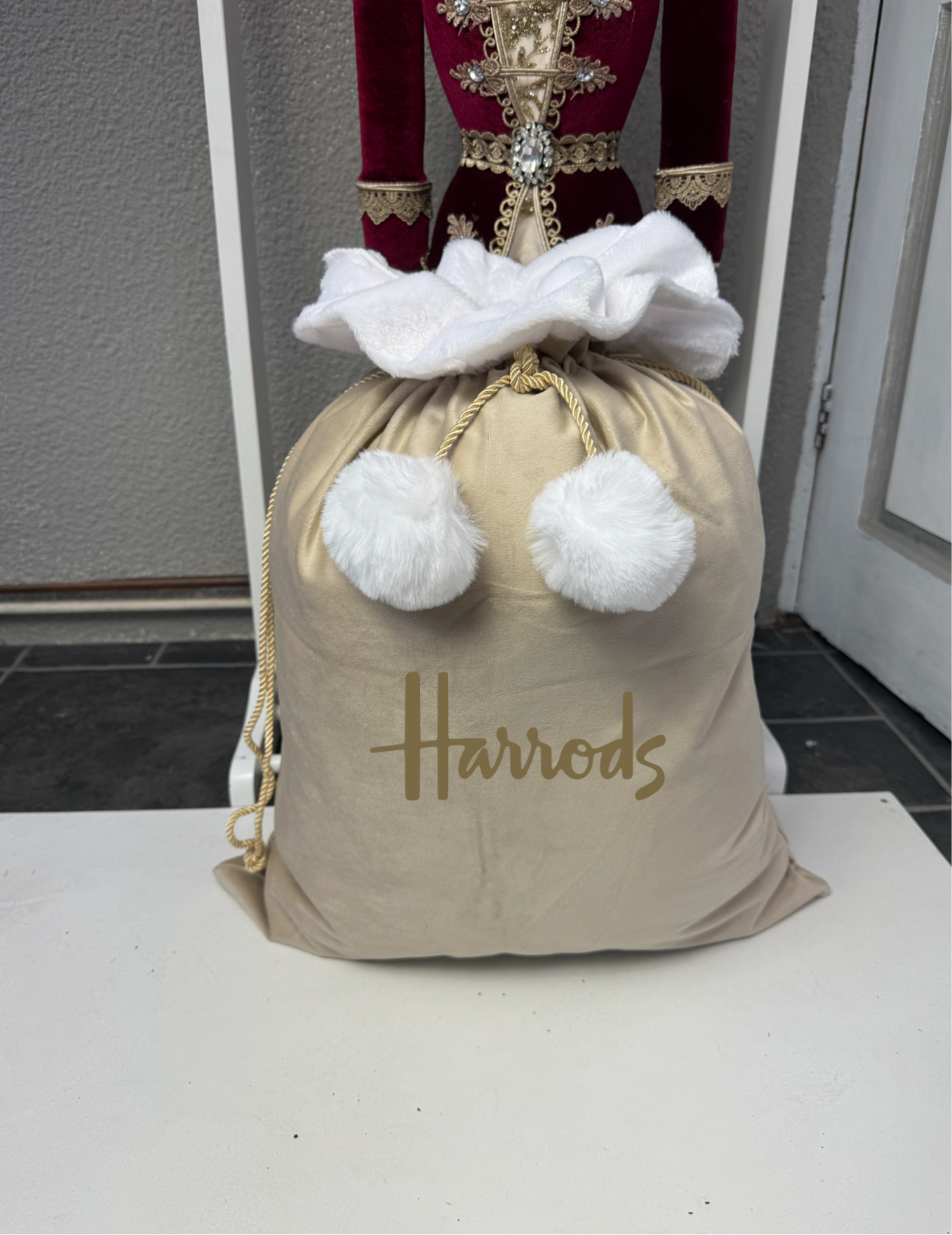Luxury Beige H Christmas Sack
