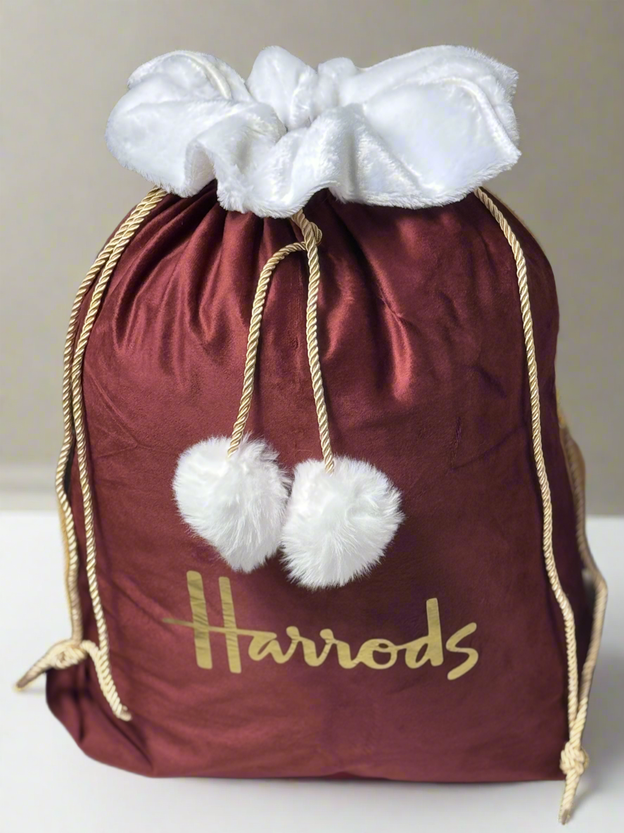 Luxury Wine Red H Christmas Sack