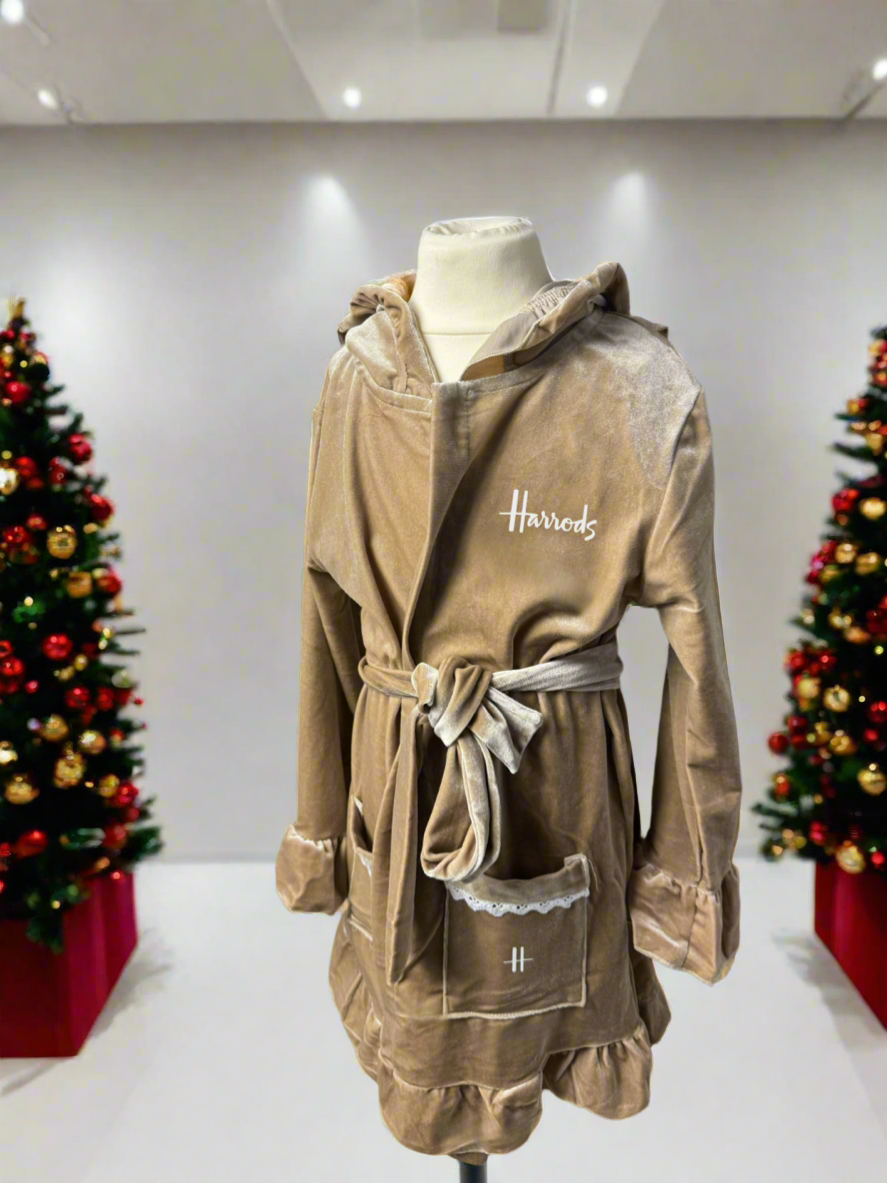 Luxury Girls H Gold Velour Robe