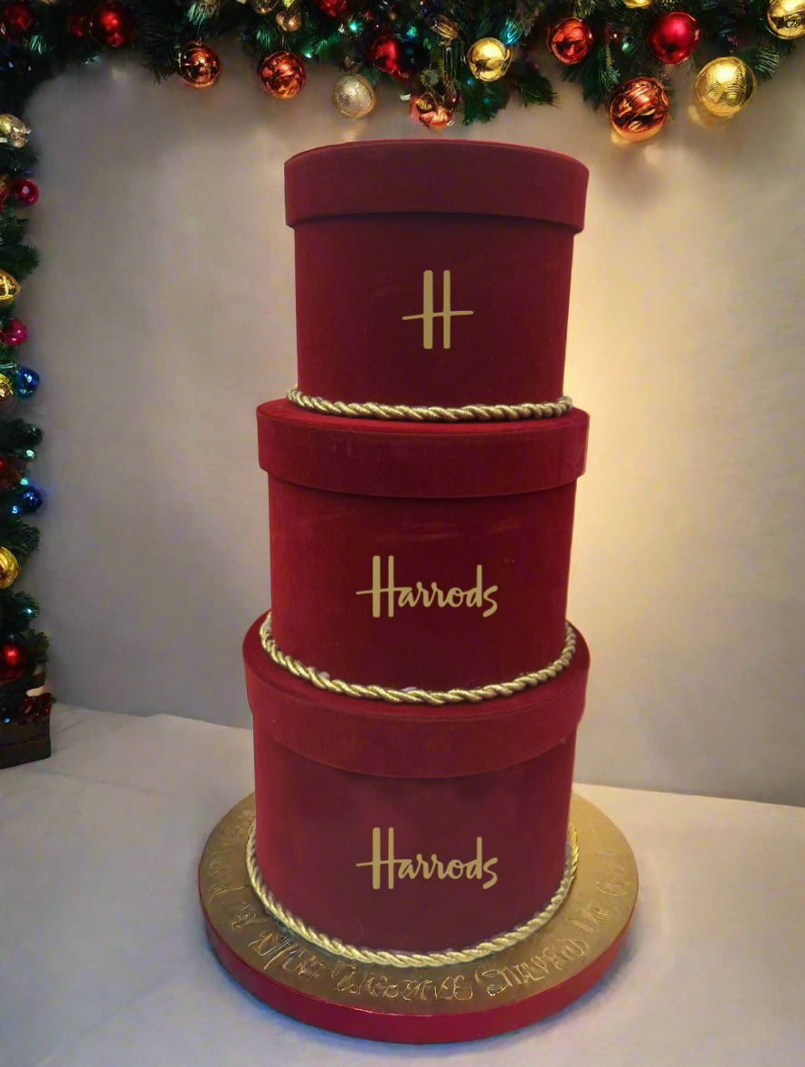 Handmade Velvet Harrods 3 Tier Boxes