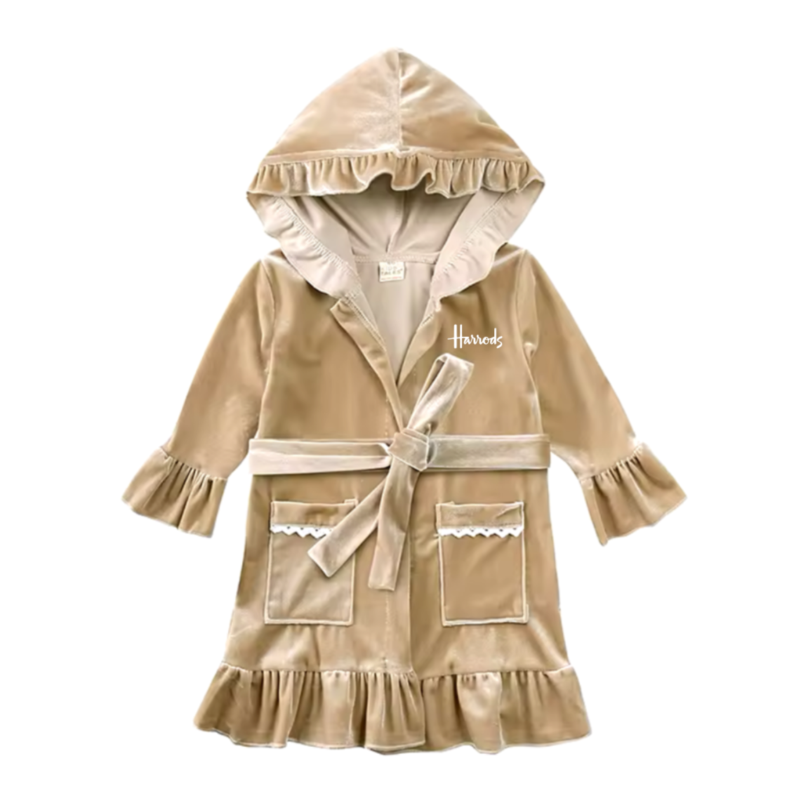 Luxury Girls H Gold Velour Robe