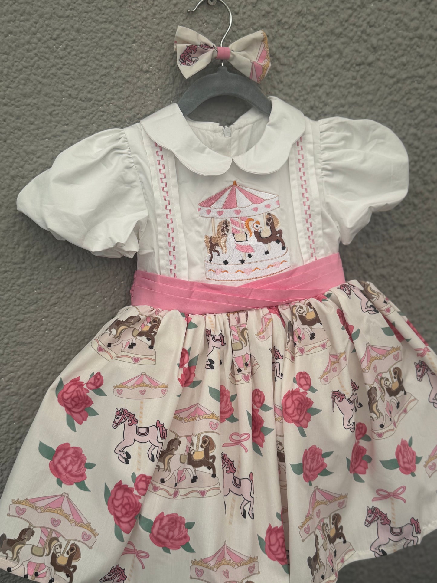Carousel Pink Girls Classic Dress