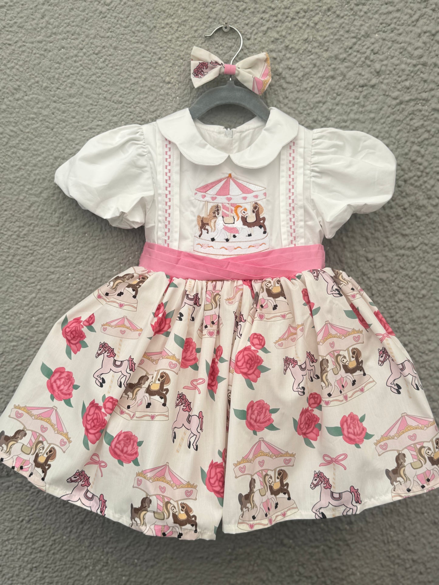 Carousel Pink Girls Classic Dress