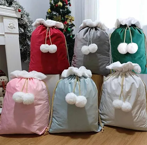 Luxury Green H Christmas Sack