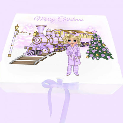 Pastel Smaller Print Christmas Boxes Personalised With Doll & Name