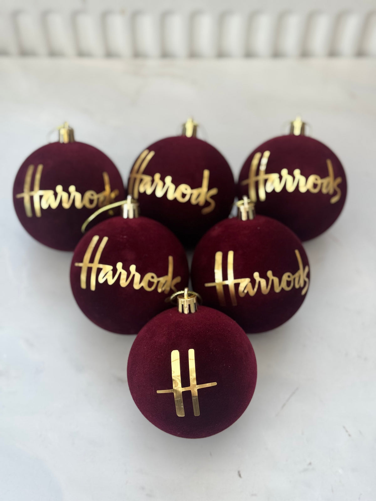 12pcs Luxury Red Exclusive H Baubles