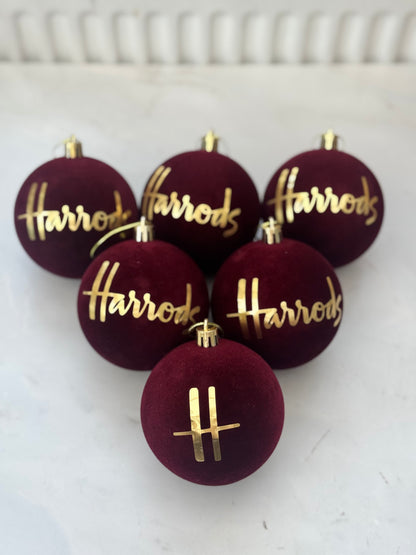 12pcs Luxury Red Exclusive H Baubles
