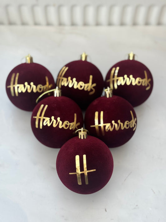 12pcs Luxury Red Exclusive H Baubles