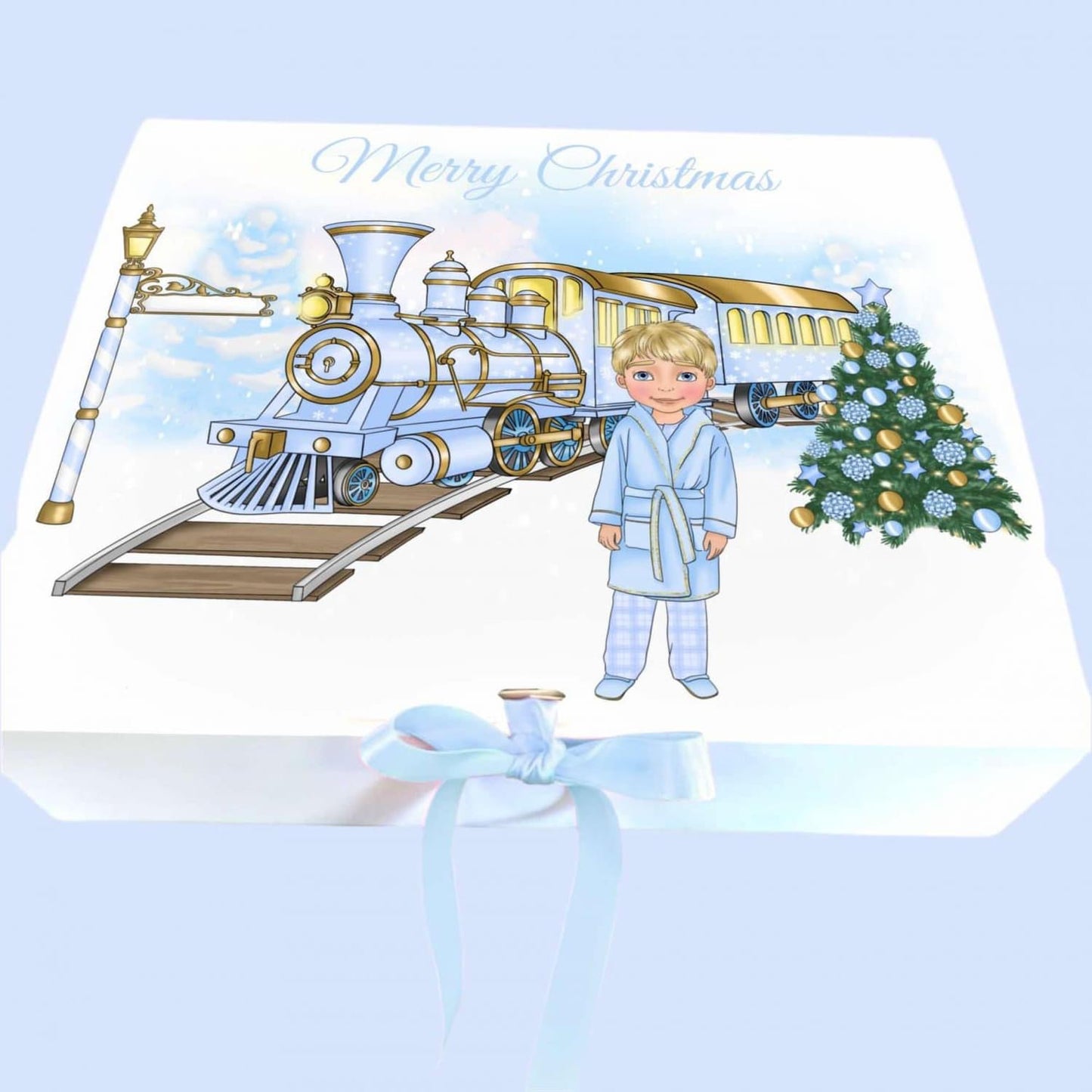 Pastel Smaller Print Christmas Boxes Personalised With Doll & Name