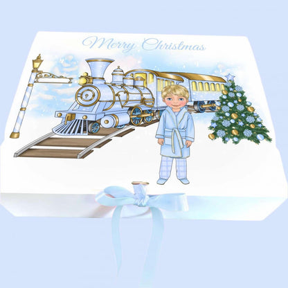 Pastel Smaller Print Christmas Boxes Personalised With Doll & Name