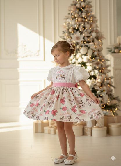 Carousel Pink Girls Classic Dress