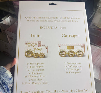 Pink & Gold Express Believe Gift Train