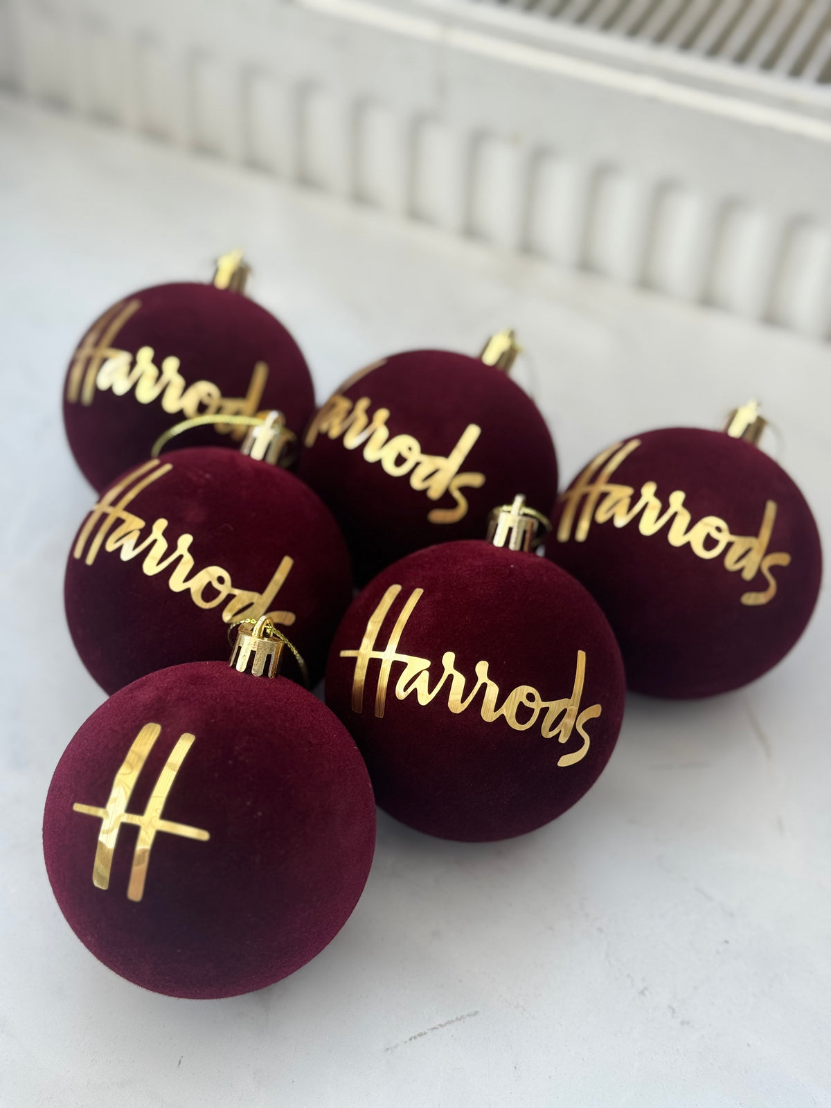 12pcs Luxury Red Exclusive H Baubles
