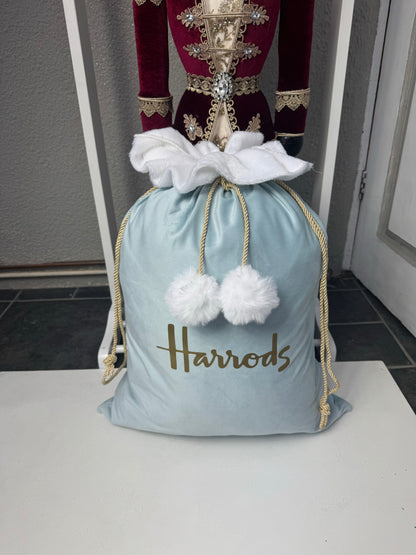 Luxury Blue H Christmas Sack