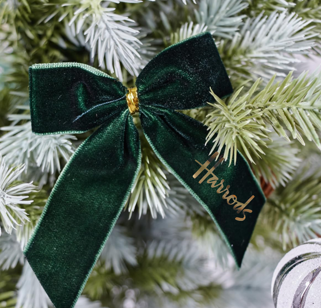 Emerald Green Exclusive H 12pcs Velvet Bows