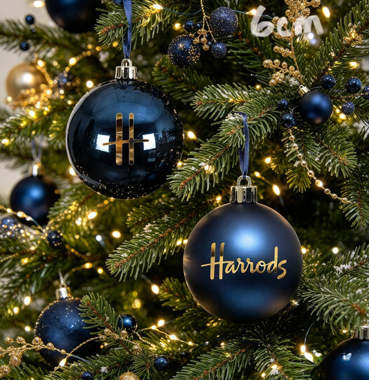 24pcs Navy Blue Matt & Gloss Exclusive H Baubles.
