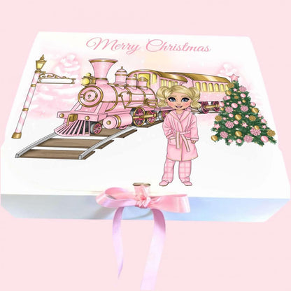 Pastel Smaller Print Christmas Boxes Personalised With Doll & Name