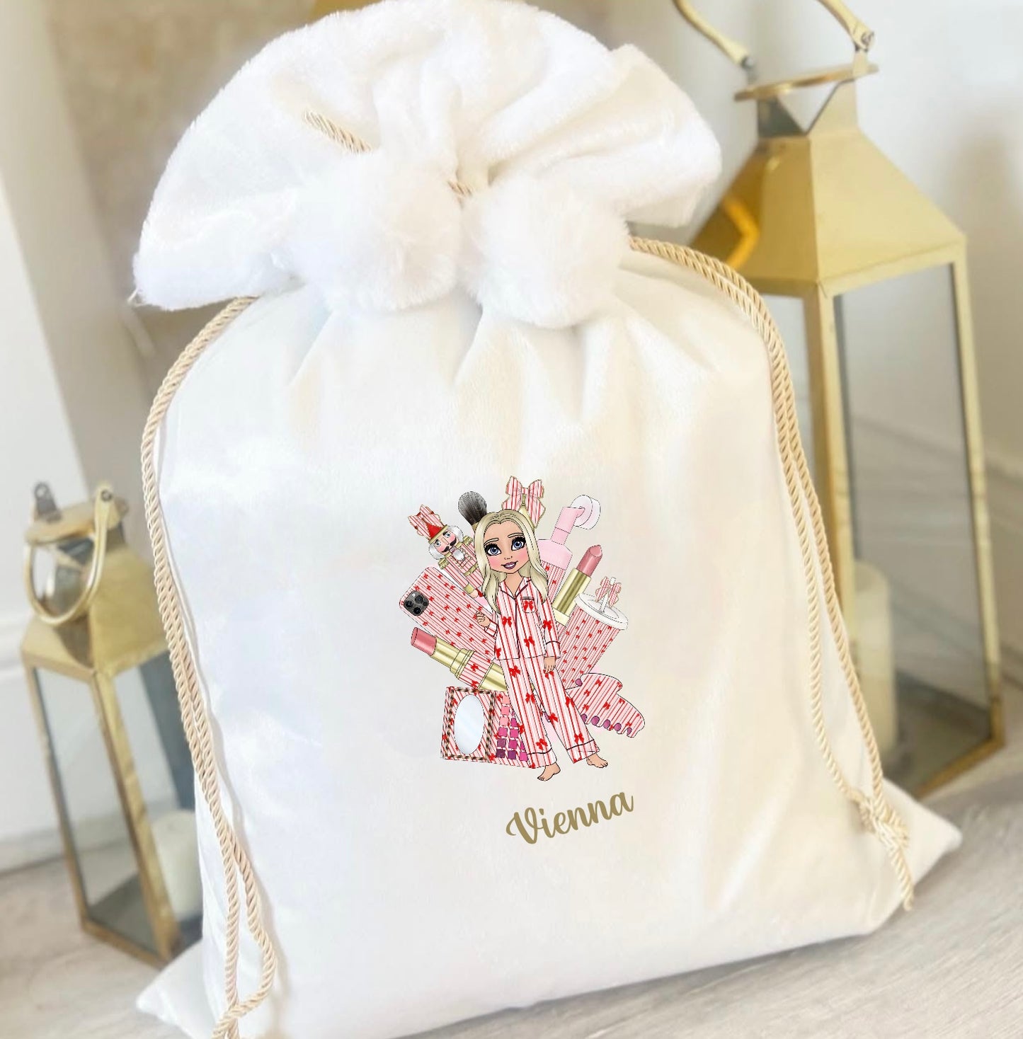 White Personalised P Louise Sack