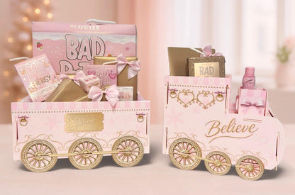 Pink & Gold Express Believe Gift Train