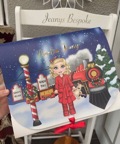 Christmas Polar Express Boxes With Personalised Doll & Name Kids