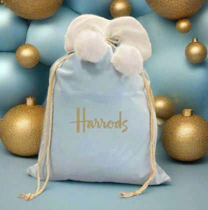Luxury Blue H Christmas Sack