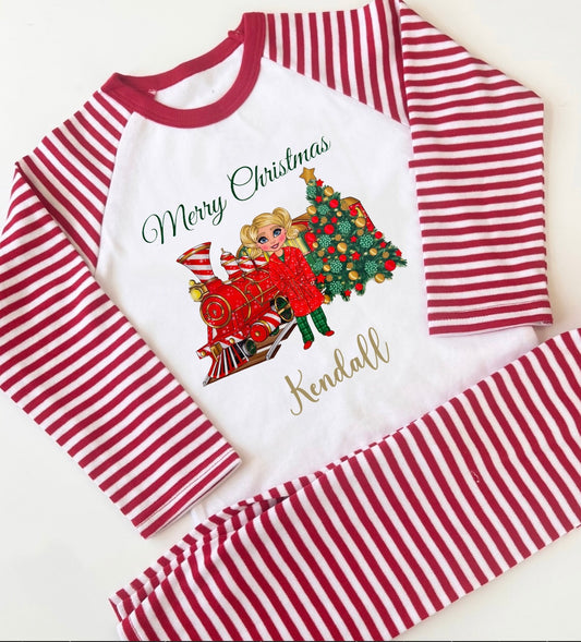 Red & White Striped Dolly Express Pyjamas