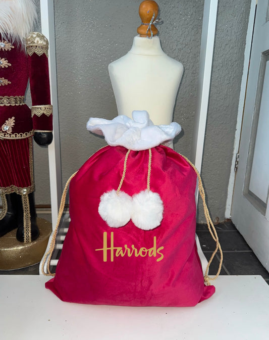 Luxury Velvet Cerise Pink H Sack