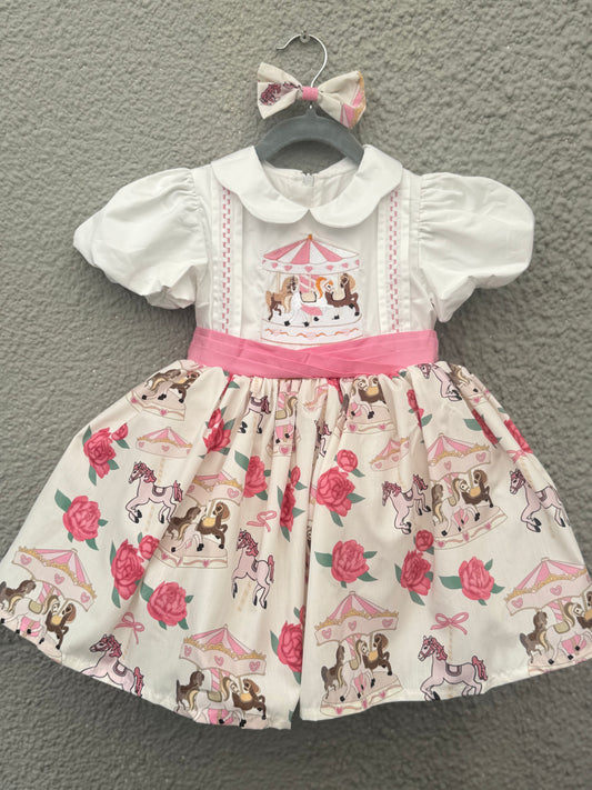 Carousel Pink Girls Classic Dress