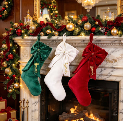Luxury Velvet Exclusive H Bow Stockings