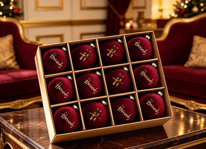 Luxury H Velvet 12pcs Baubles