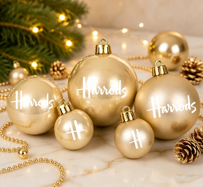 30pcs Champagne Luxury H Baubles