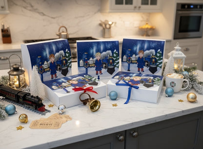 Christmas Polar Express Boxes With Personalised Doll & Name Kids