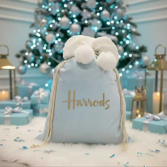 Luxury Blue H Christmas Sack