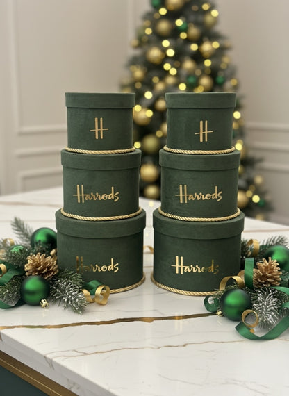 Suede Handmade H Boxes 3 Tier