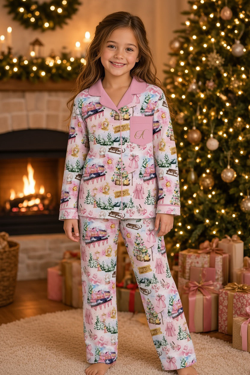 Exclusive Polar Express Personalised Kids Pyjamas
