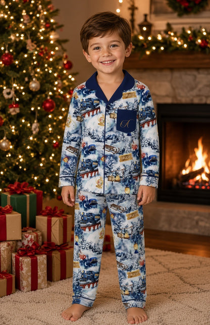 Exclusive Polar Express Personalised Kids Pyjamas